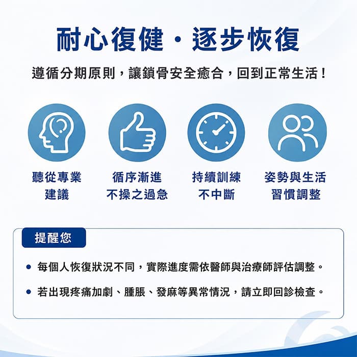 鎖骨骨折復健注意事項